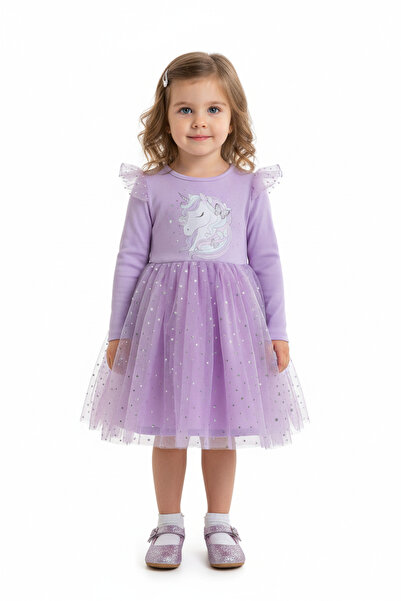 Bidani فستان لامع - بنفسجي - من سنتين إلى 8 سنوات