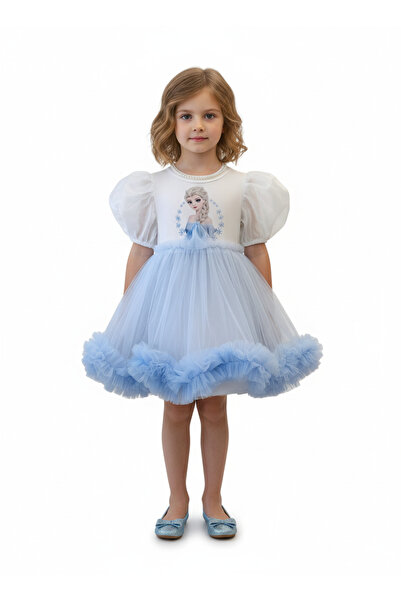 Bidani فستان ثلجي أزرق، من سنة إلى 8 سنوات