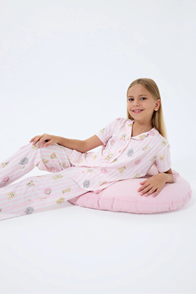 Generic Brand Rolypoly 3809-2 Girls Short Sleeve Pajama Set
