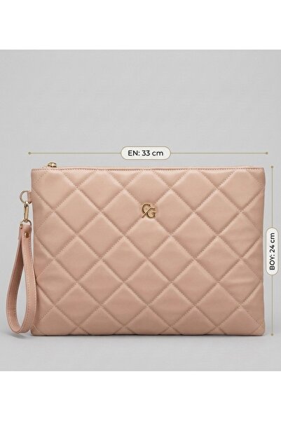 BK Bags & Accessories iPad Compatible Large Size Quilted Portfolio Clutch Han...