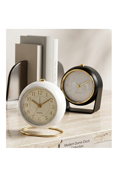 Flower Toys Modern Masa Üstü Ayaklı Metal Analog Saat