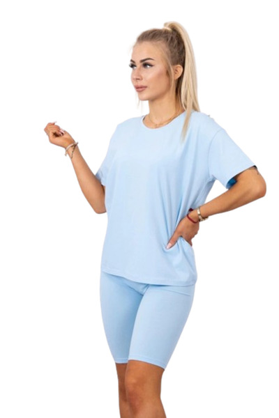 Kesi Set top albastru + colanți