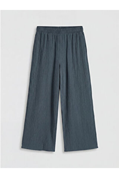 LC Waikiki بنطلون نسائي واسع الساقين من M1 season Indigo بخصر مطاطي