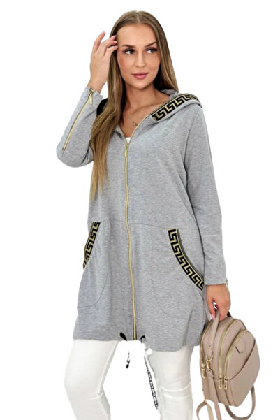 Kesi Hanorac cu bandă decorativă, gri