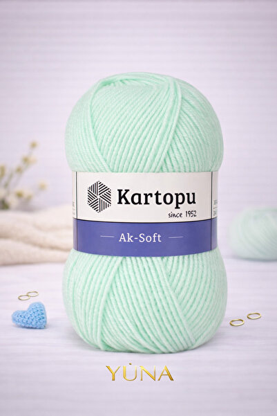 Kartopu Aksoft Knitting Yarn K563 Light Green
