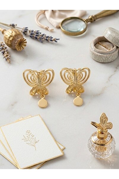 lotusbybuket 14K altın kaplama Masumiyet müzesi Füsun karakter kelebekli küpe