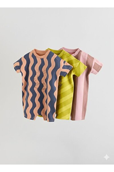 Next Baby قطن قطعة من مجموعة رومبير مكونة من مخطط قطع