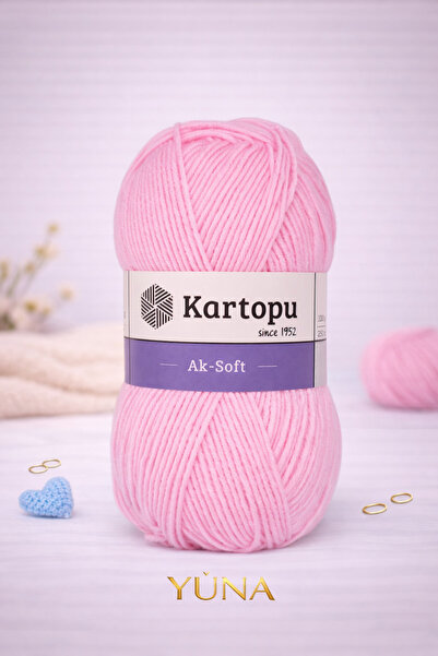 Kartopu Aksoft Knitting Yarn K782 Pink