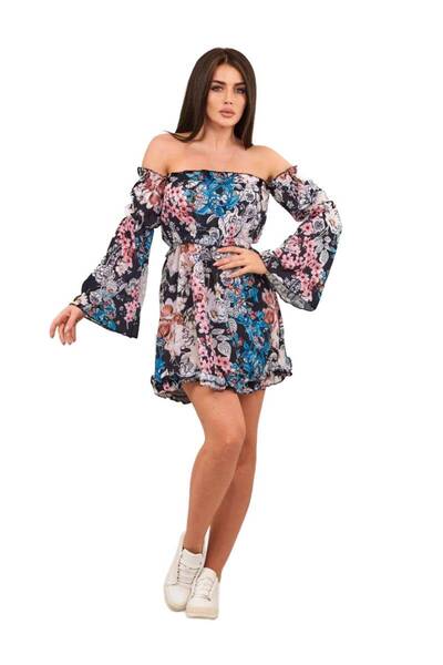 Kesi Rochie spaniolă neagră cu imprimeu floral