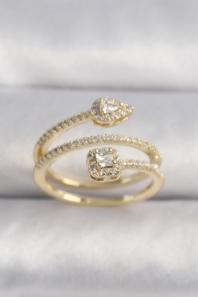 Nacario Mey Import ®   Brass Gold Color Zircon Stone Arrow Model Vip Series W...