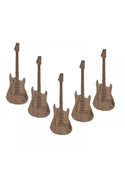 bahadır grup 5 (ADET) Sevimli çocuk gitarı 3mm MDF, etkinlik ve duvar dekoru ...