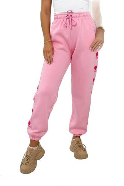 Kesi Pantaloni Amour din bumbac roz