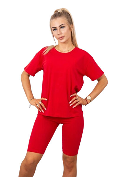 Kesi Set top roșu + colanți