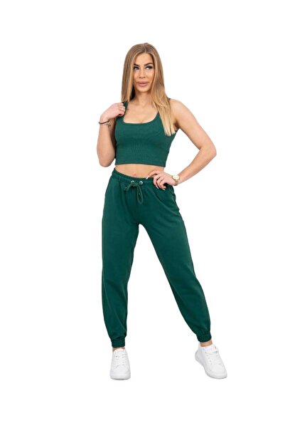 Kesi Set top verde + pantaloni