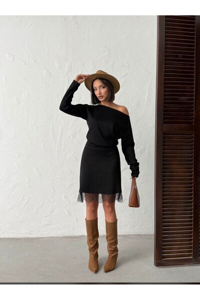 Mazelf Baby&Kids Wear etek ucu dandelli kayık yaka beli drapeli esnek modal k...