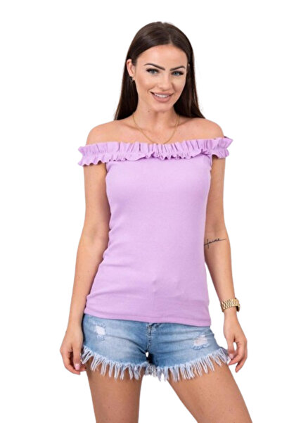 Kesi Purple Spanish blouse with Ruffled