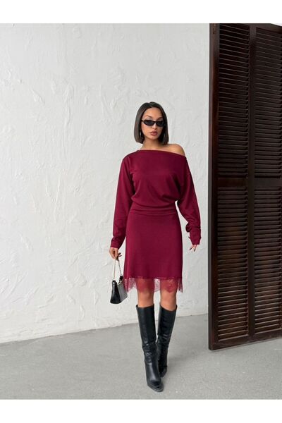 Mazelf Baby&Kids Wear Stretchy Modal Fabric Mini Dress with Ruffled Hem, Boat...