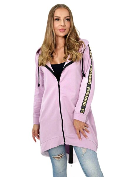 Kesi Hanorac violet cu fermoar la spate