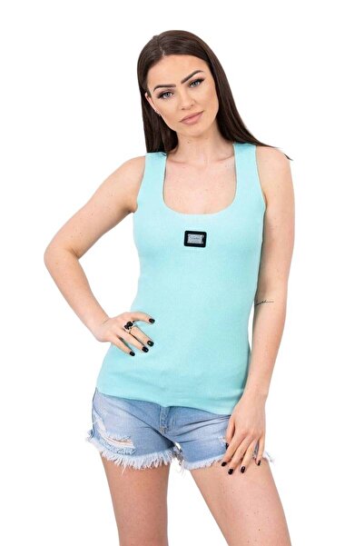 Kesi Bluză cu dungi menta și placă