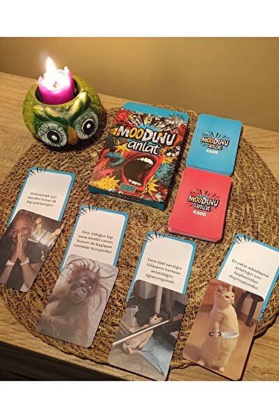 Paganca لعبة اخبري بحالة روحك يا كاوس - 50 بطاقة مع حقيبة هدية |   لعبة بطاقا...