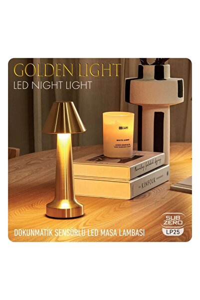 Subzero DOKUNMATİK SENSÖRLÜ MASA LAMBASI GOLDEN NİGT