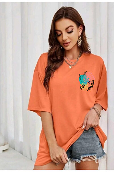 SUNFREE TRIUC FEMEIE CU MÂNECĂ SCURTĂ CU IMPRIMEU FLORAL O supradimensionat B...