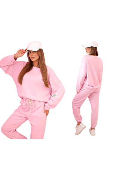 Kesi Set de două piese roz bombon pentru femei: hanorac și pantaloni | MASELKO