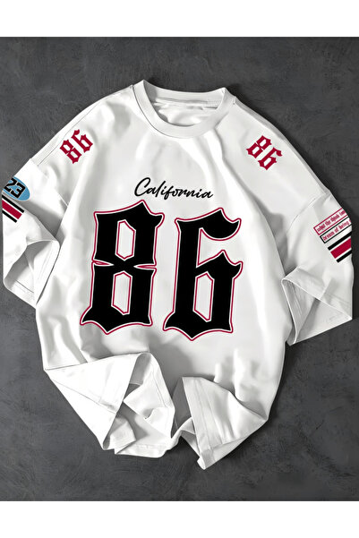 gencerco تي شيرت لوس أنجلز مطبوع بريميوم كبير الحجم