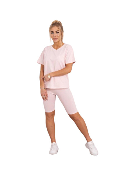 Kesi Set top roz pudrat + colanți