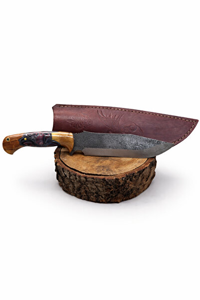 DENPRESTİJ ÖZEL EL YAPIMI DÖVME ÇELİKTEN EPOKSİ SAPLI OUTDOOR BIÇAK