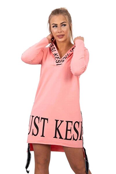 Kesi Rochie cu glugă și imprimeu caisă