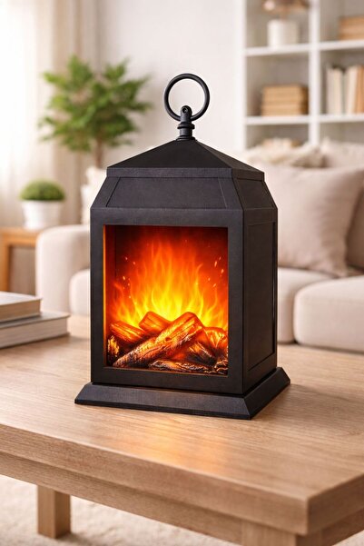 KRD Şömine Işıklı Kare 26x13cm