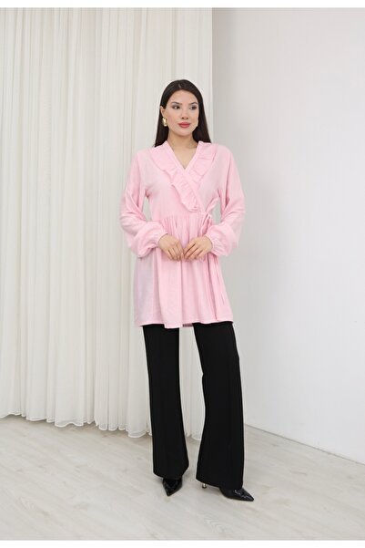 MODAELA Τουνίκ με βολάν μπροστά και δέσιμο στο πίσω μέρος