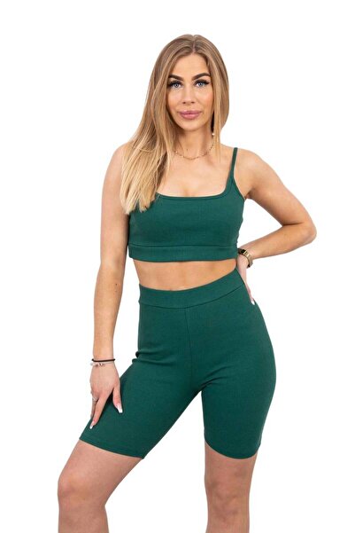 Kesi Set cu pantaloni verzi cu talie înaltă