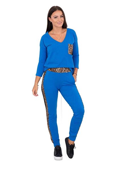 Kesi Cu motiv de leopard, albastru-albăstrele