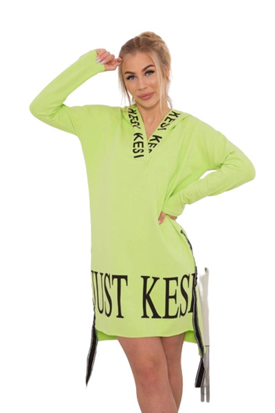 Kesi Rochie cu glugă și imprimeu cu fistic