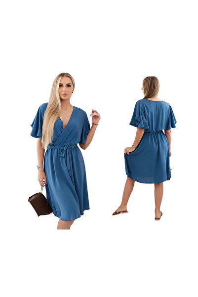 Kesi Rochie din denim cu curea