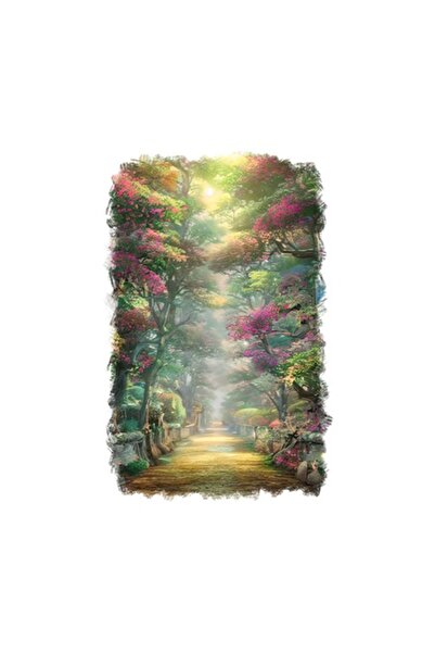 OEM Autocolant decorativ, Cale cu flori, Verde, 85 cm