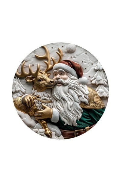 OEM Διακοσμητικό αυτοκόλλητο, Χριστούγεννα, Άγιος Βασίλης, Πολύχρωμο