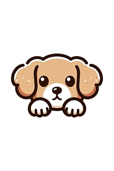 OEM Autocolant decorativ, cățeluș, maro