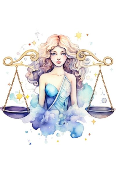 OEM Διακοσμητικό αυτοκόλλητο, Ζώδιο Ζυγός, Μπλε