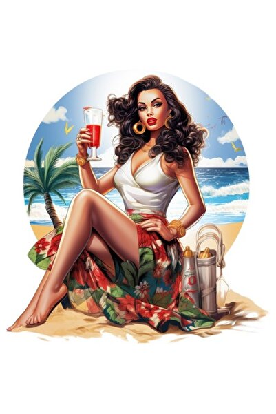 OEM Autocolant decorativ, femeie, multicolor, 63 cm