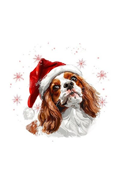 OEM Autocolant decorativ, Crăciun, Cavalier-King-Charles, multicolor