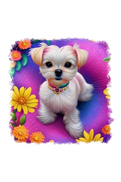 OEM Διακοσμητικό αυτοκόλλητο, κουτάβι, ροζ, 55 εκ.