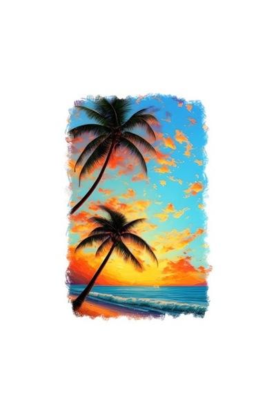 OEM Διακοσμητικό αυτοκόλλητο τροπικής παραλίας