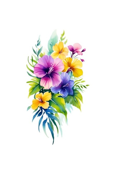 OEM Autocolant decorativ, flori, 90 cm