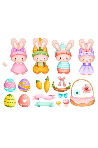 OEM Διακοσμητικό αυτοκόλλητο, λαγουδάκια