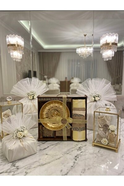 Bursa Home Kişiselleştirilebilir Gelin Bohçası & Hediyelik Ahşap Kutulu Hamam...