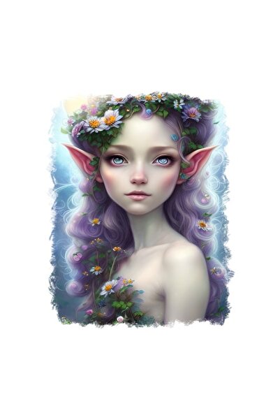 OEM Autocolant decorativ, Zână, Mov, 70 cm