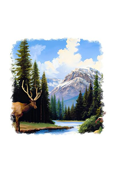 OEM Διακοσμητικό αυτοκόλλητο, ελάφι, καφέ, 55 εκ.